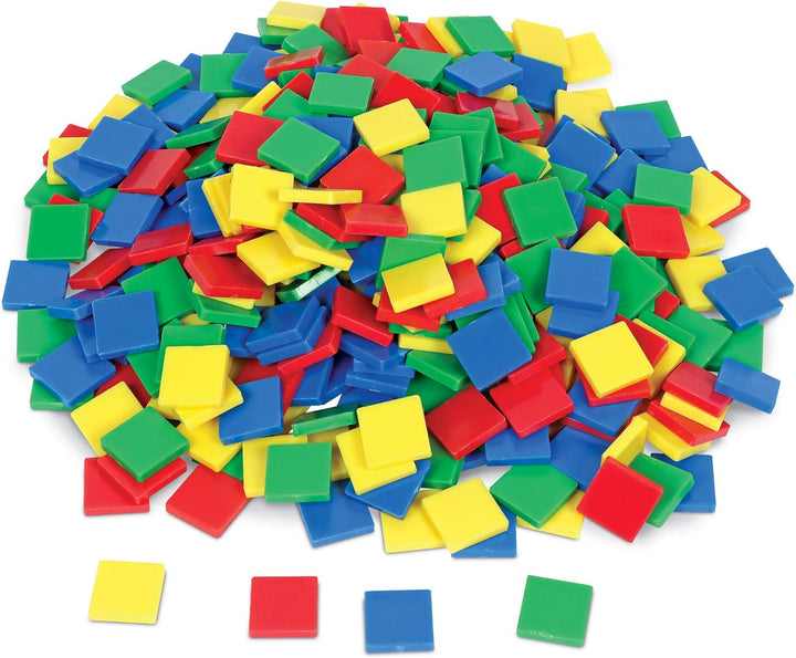 Learning Resources LER0203 COLOR TILES-400/PK 1 PLASTIC IN CONTAINER