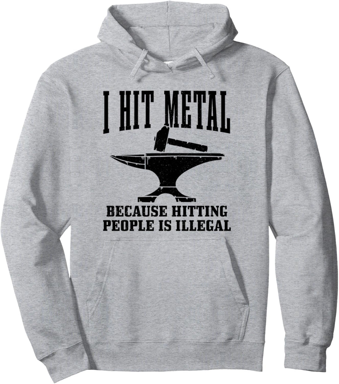 Schmied Hufschmied Spruch Lustig Vintage Pullover Hoodie