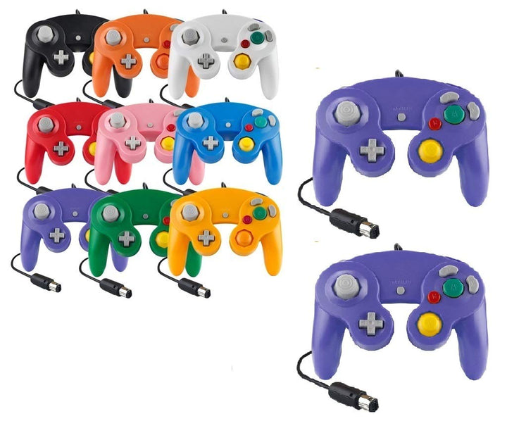 Controller Für Game Cube Weiss und Switch kabelgebunden Gamepad Joypad (Lila), Lila