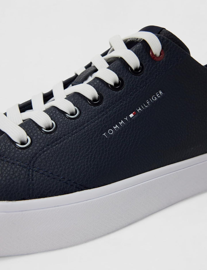 Tommy Hilfiger Herren Th Hi Vulc Core Low LTH Stripes Fm0fm04778 Vulkanisierte Sneaker 42 EU Blau De