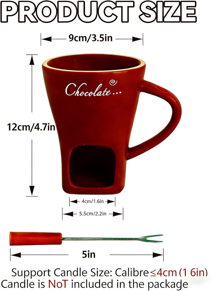 Schokoladenfondue Tasse Schoko Fondueset Fondue Tasse Schokofondue Teelicht Schokofondue Mit Gabeln