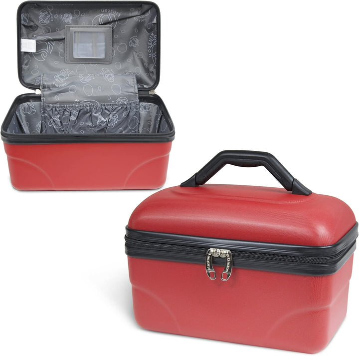 KINSTON Kosmetik- und Kulturtasche, Hartschalen-Vanity mit Griff, Reise-Organizer, Aufbewahrungsbox