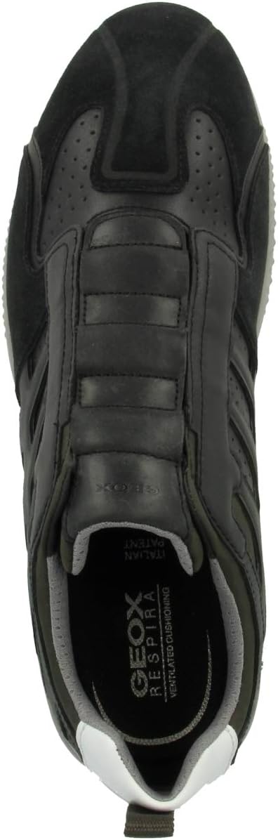 Geox U Snake.2 A Herren Sneaker 40 EU Schwarz, 40 EU Schwarz