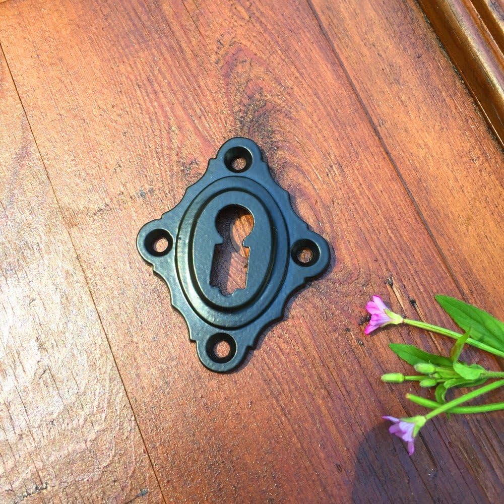 Antikas - Ansprechende Klinkengarnitur für Zimmertür - mit Rosetten wie antik in schwarz