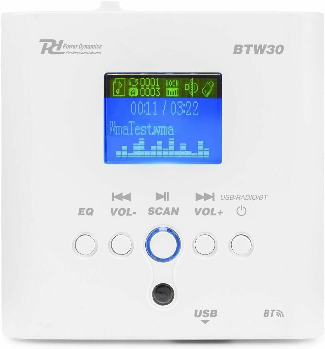 Power Dynamics BTW30 Stereo Einbauverstärker mit Bluetooth, Einbauverstärker - 30 W