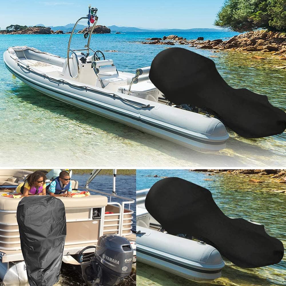 Aussenbord-Motorabdeckung, Skyour wasserdichte Bootsmotorabdeckung, Staub-Rian UV-Motor-Schutzabdeck