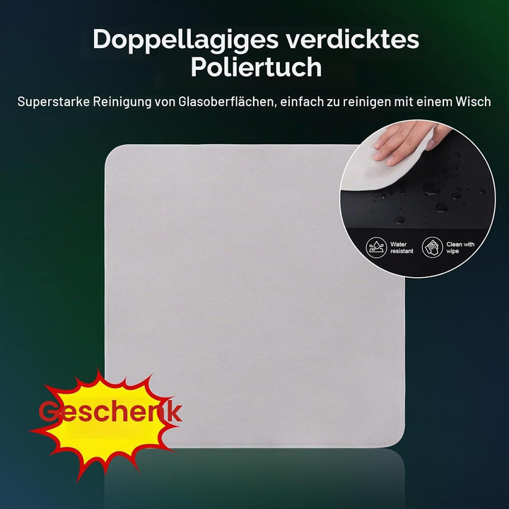 DAWNTREES Glas-Gaming-Mauspad, genaue und schnelle Mausverfolgung, gehärtetes Glas, rutschfeste Gumm
