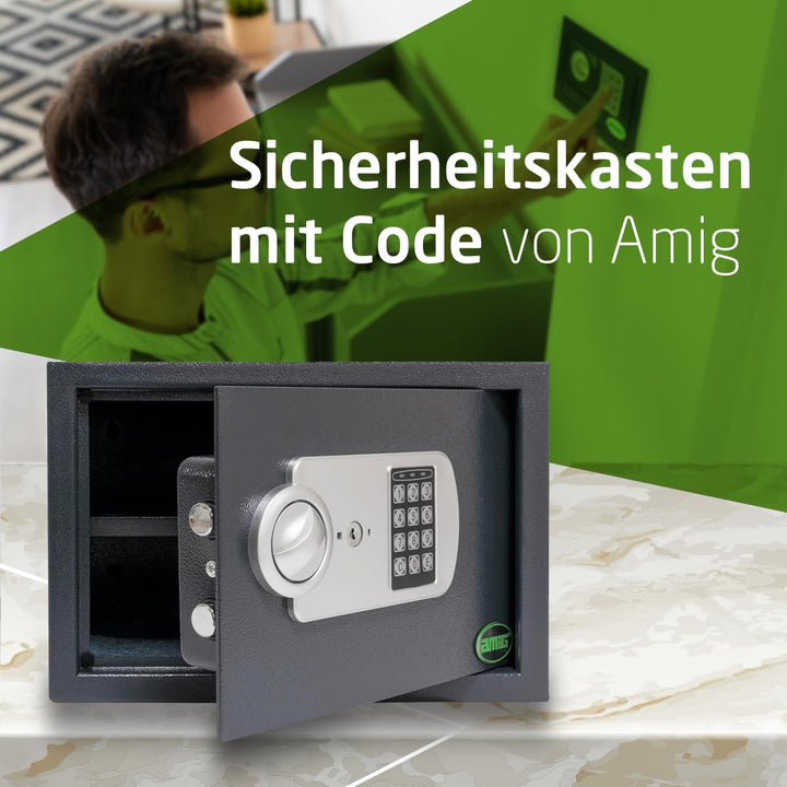 Amig – Tresor für zuhauser mit Code | Integrierte Sicherheitsbox | Stahl | Getarnt | Ideal für Zuhau