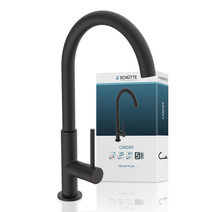 SCHÜTTE 79966 Küchenarmatur Cardiff, 360 Grad schwenkbarer Wasserhahn Küche, Mischbatterie für die S