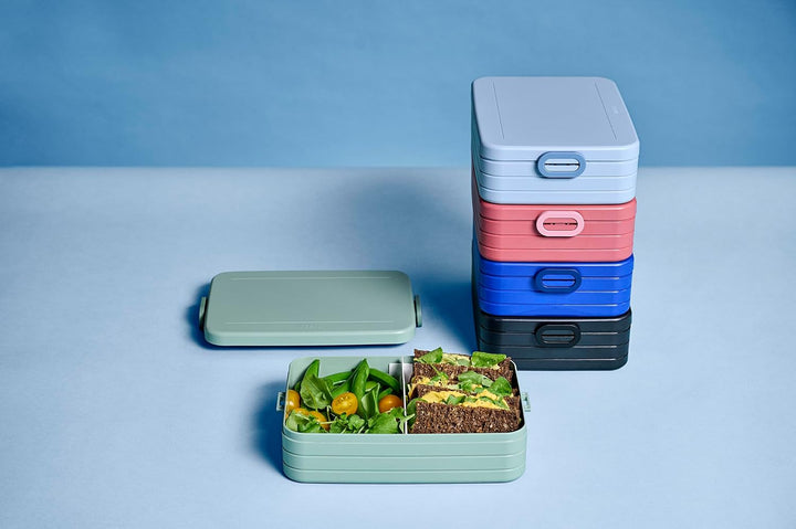 Mepal Brotdose Large – Brotdose To Go - Lunchbox für 4 Sandwiches oder 8 Brotscheiben - Meal Prep Bo