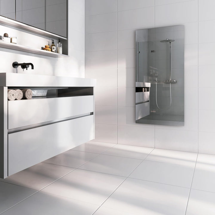 heatness Infrarotheizung Spiegel Wand, XL – Wandheizung energiesparend, Elektroheizung 800 Watt, Hei