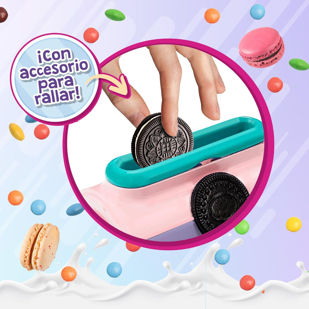 Heladisssimo 35005071 Eismaschine mit Topping-Reibeaufsatz für cremiges Eis, ohne Essen, Bizak (3500