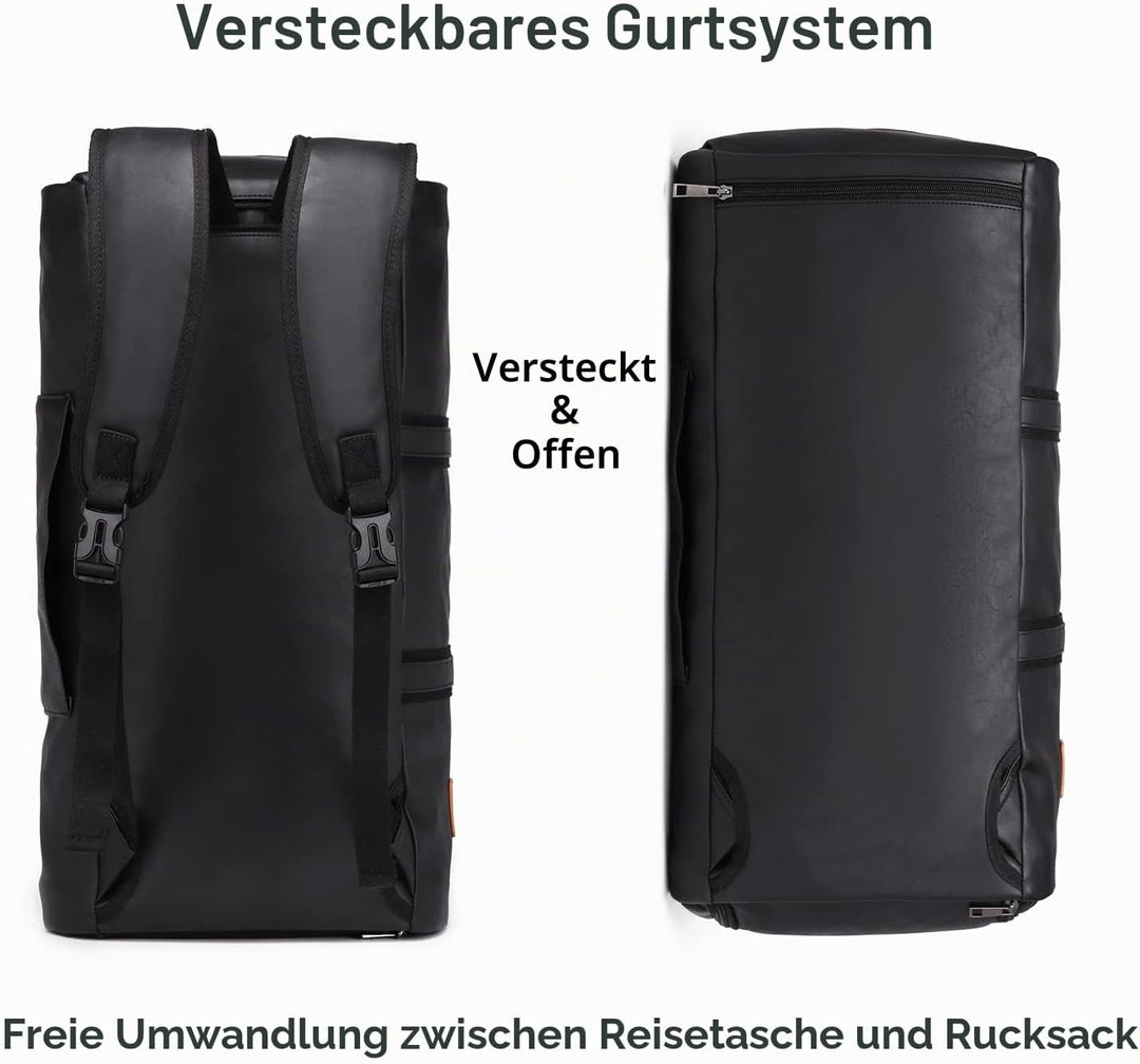 Tragbarer Kleidersack, Herrenkleidersack für Geschäftsreisen, grosse Lederreisetasche mit Schuhfach