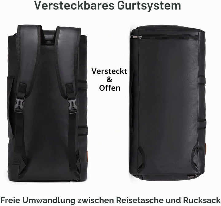 Tragbarer Kleidersack, Herrenkleidersack für Geschäftsreisen, grosse Lederreisetasche mit Schuhfach