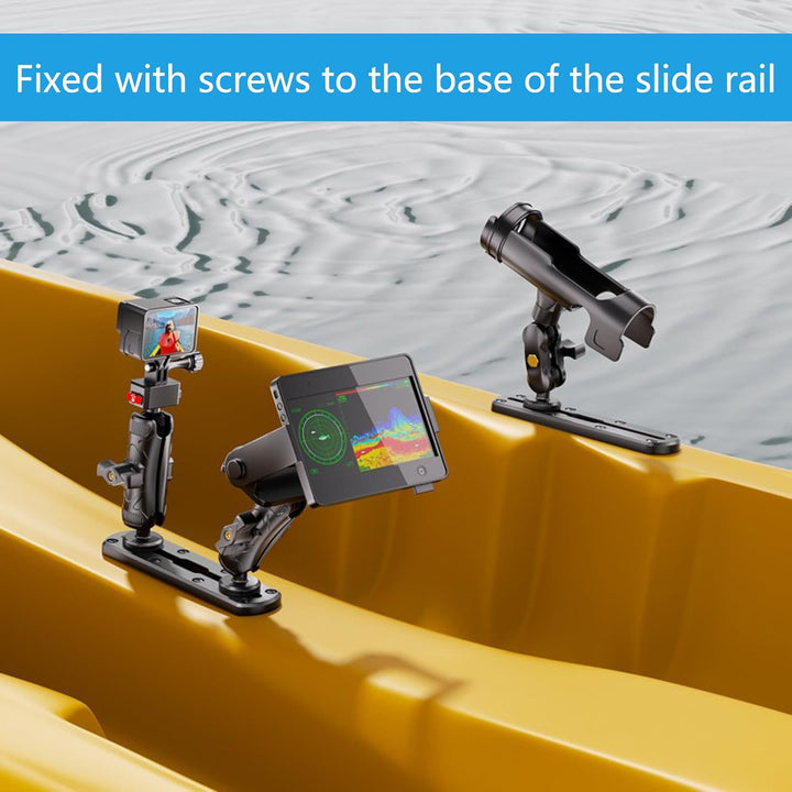 2 stück Kajak-Schiene reibungslose Montage Multifunktionales Zubehör Kajaks-Schienenhalterung Marine