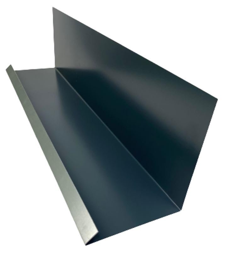 Wandanschlussblech 2 m lang Aluminium farbig 0,8 mm (klein, Anthrazit RAL 7016) klein Anthrazit Ral