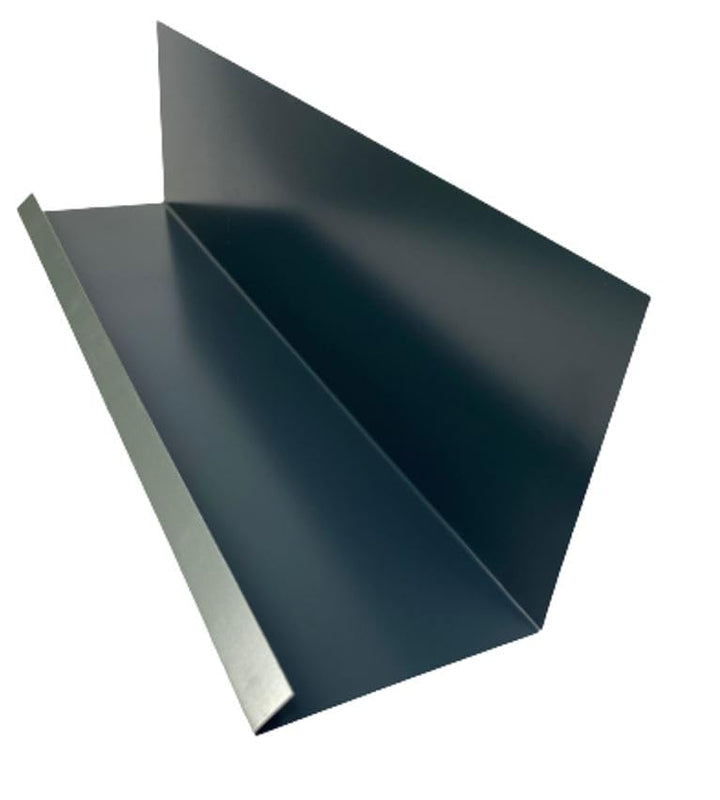 Wandanschlussblech 2 m lang Aluminium farbig 0,8 mm (mittel, Anthrazit RAL 7016) mittel Anthrazit Ra