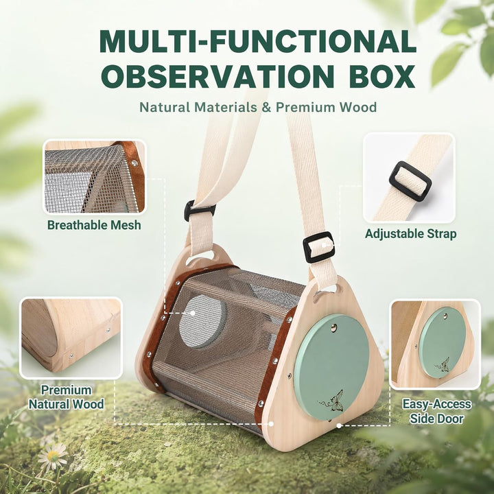 Entdecker Kit & Insektenfänger-Set, Kinder Abenteuer Entdecker Bug Set Insektenbeobachtungskäfig aus