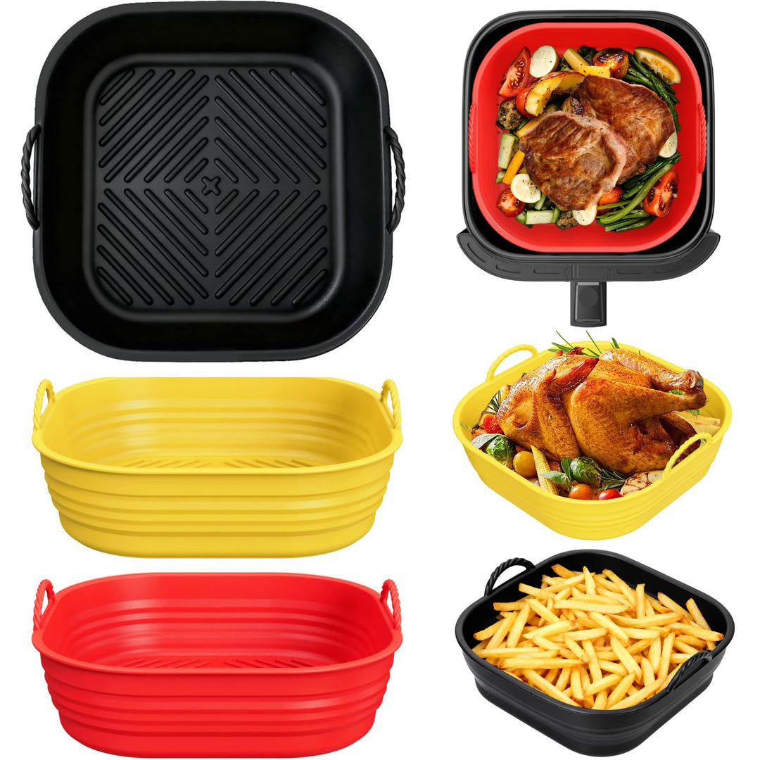 Silikonform für Heissluftfritteuse Zubehör | Air Fryer Liners Wiederverwendbar anstelle Airfryer Bac