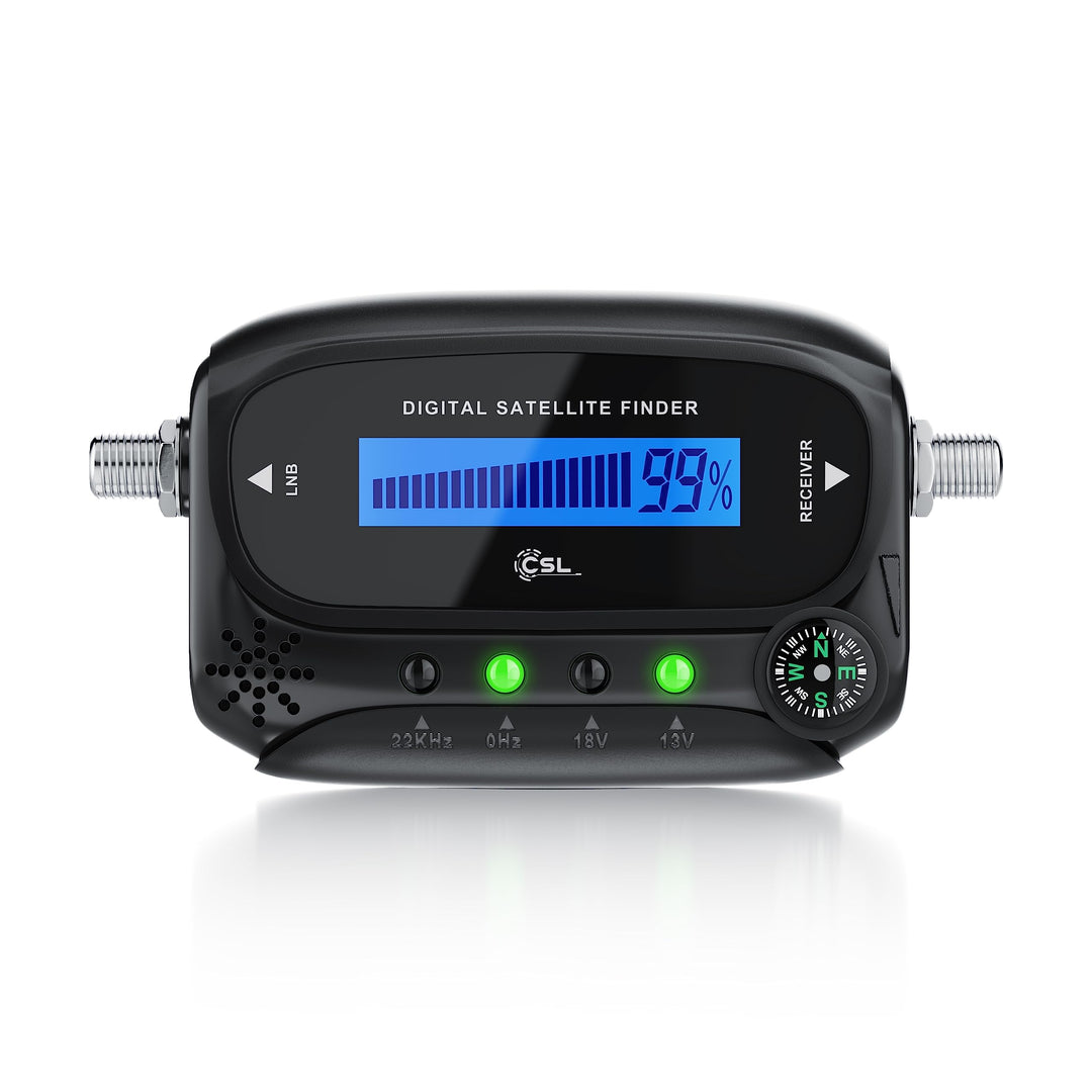 CSL - Digital Satfinder - Satelliten Finder Messgerät - LCD-Display - HD TV-fähig - mit integriertem