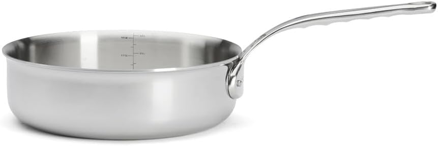 DeBuyer Sauteuse, Edelstahl, Silber, 24 cm 19 x 23.9 x 7.6 cm, 19 x 23.9 x 7.6 cm