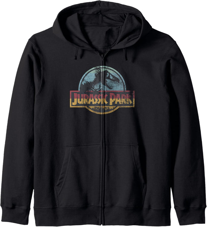 Jurassic Park Regenbogen-Logo im Used-Look Kapuzenjacke