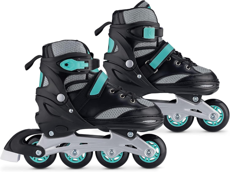 Navaris Inline Skates für Jungen & Mädchen - Inline Rollerblades Rollschuhe grössenverstellbar - Inl