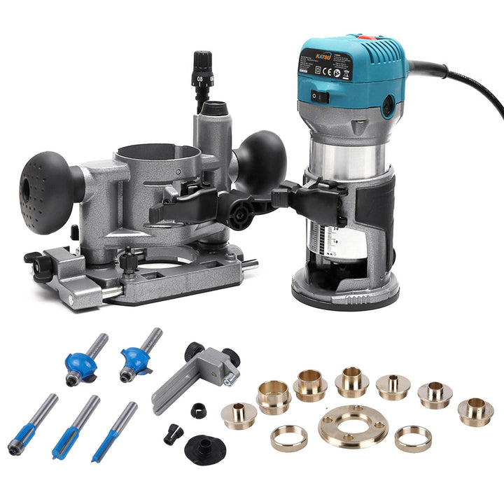 KATSU Einhandfräse Electric Hand Holz Oberfräse Kantenfräse Holzschneider Router Joiners Werkzeug 22