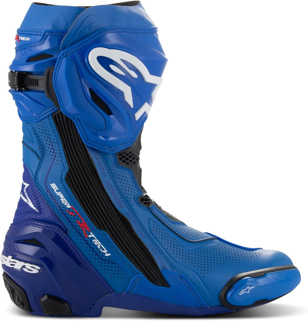 Alpinestars Supertech R Vented Motorradstiefel, blau/schwarz, 40 Blau Schwarz 40 EU, Blau Schwarz 40