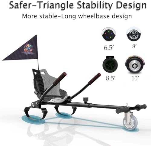 Hoverkart-Sitz für Scooter und Gokart – Sitzaufsatz für Hoverboards, Hovergokart für Hoverboards, Si