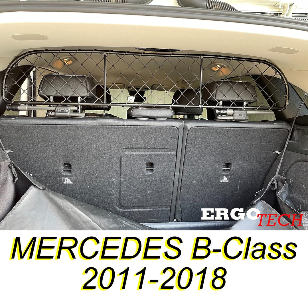 ERGOTECH Trennnetz Trenngitter kompatibel mit Mercedes B-Klasse (2011-2018) RDA65-XS16, für Hunde un