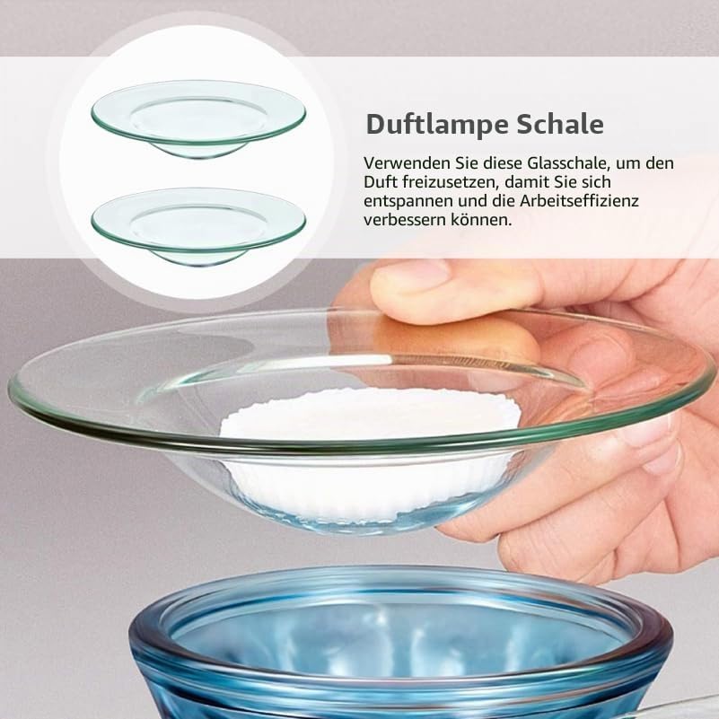 TOPBATHY 2 StüCk 11 5Cm Glas Duftschalen FüR WachswäRmer Aromatherapie ÖLwäRmerschalen Wiederverwend