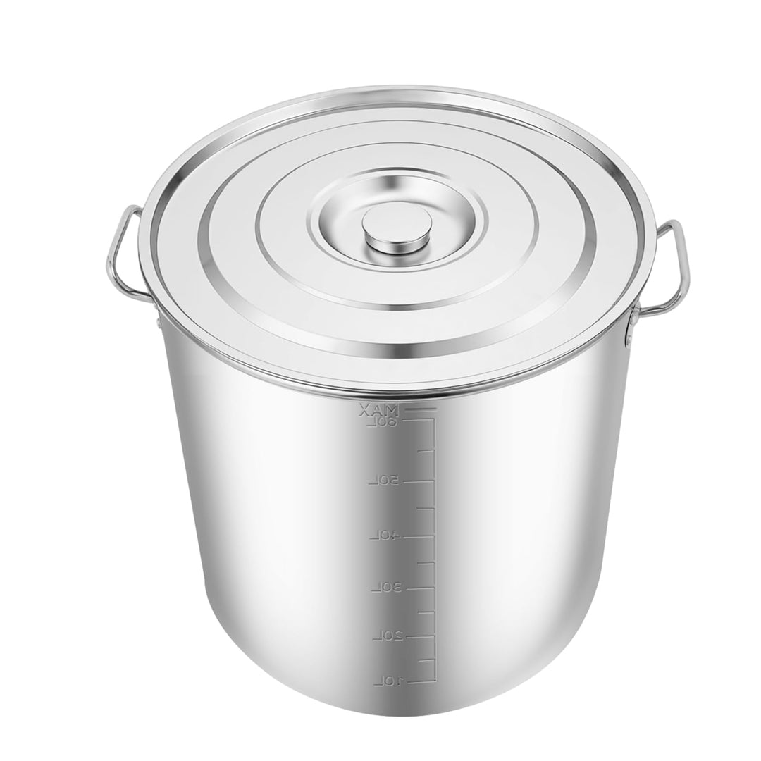 70L Suppentopf, Grosse Kapazität Gastronomie Kochtopf mit Campingkochtopf Cooking Pot, Griffen Ausge