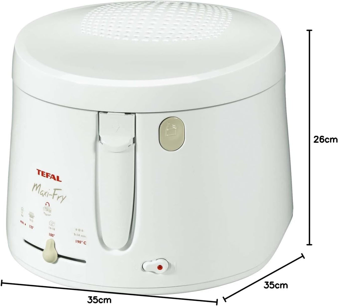 Tefal FF1000 Maxi Fry Fritteuse | 1.900 Watt | Kapazität 1,2 kg | Fritteuse mit Öl | wärmeisoliert |
