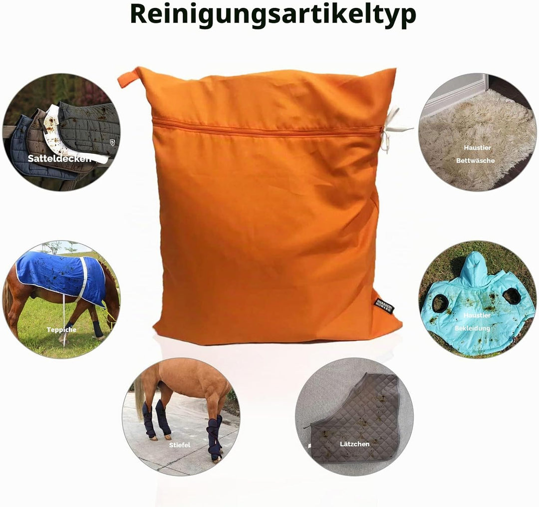 Harrison Howard Waschbeutel Waschen Hund Pferd Haar Wäscheteppich Blatt Stiefel-orange, Orange