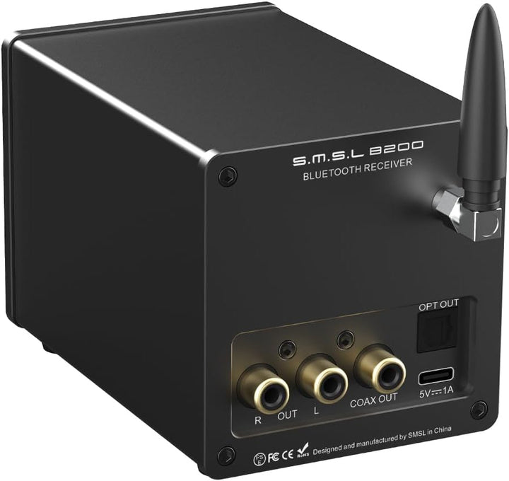SMSL B200 Decoder Receiver Bluetooth 5.1 Audio Vorverstärker CS43131 Chip RCA Ausgang Koaxial Optisc