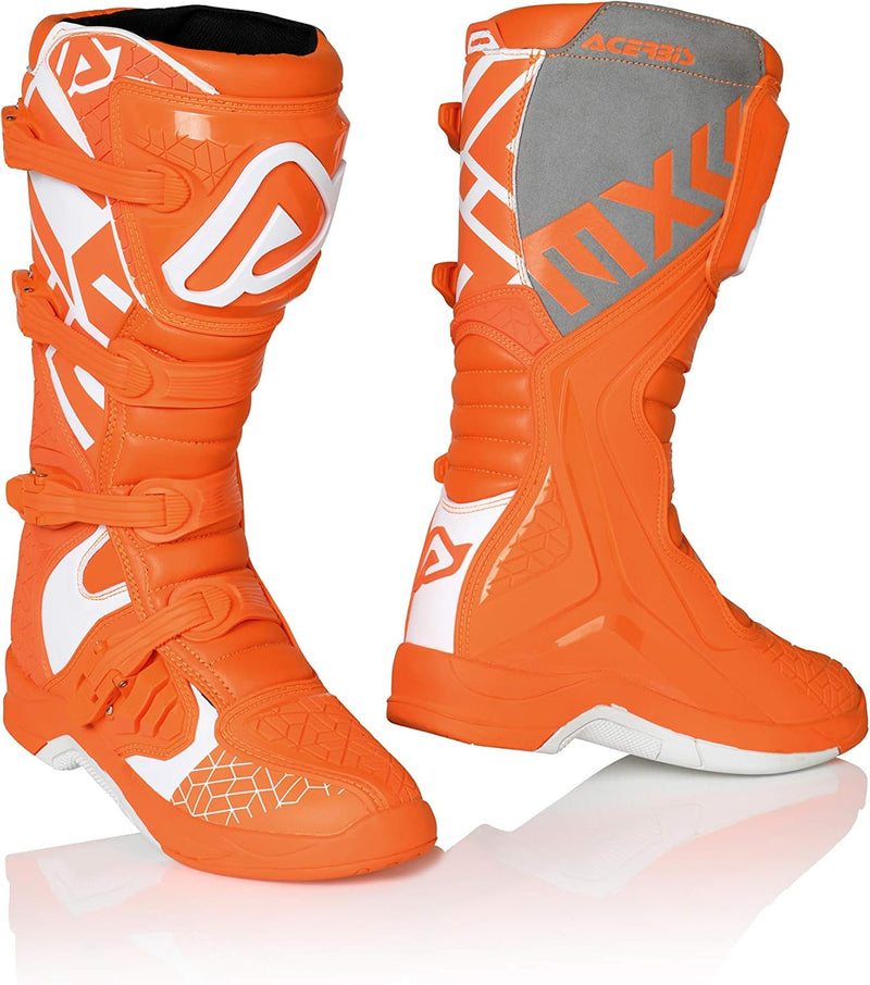 Acerbis Herren X-Team Stiefel 43 Orange, Weiss, 43 Orange, Weiss