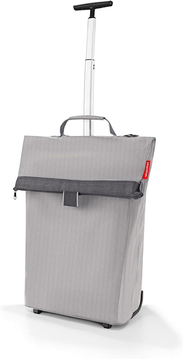 reisenthel Trolley M Tragbarer Einkaufstrolley mit stabilem Aluminiumrahmen, Couleur: Herringbone Gr