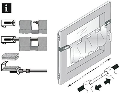 GARDINIA Spannvitrage, Vitragestange zum Spannen, Ausziehbar, Gardinenstange ohne Bohren und Schraub