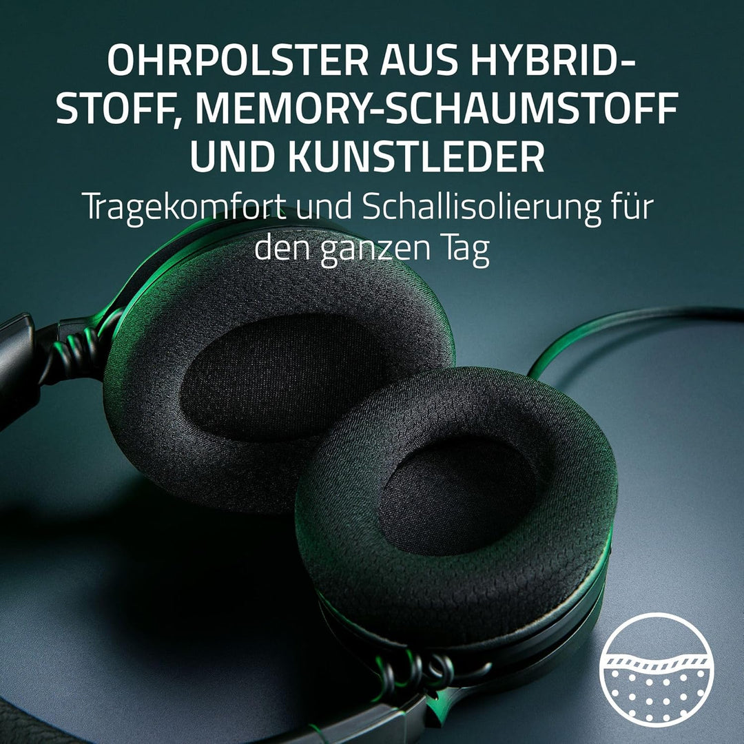 Razer Kraken V4 X - Kabelgebundenes PC-Gaming-Headset (Triforce 40-mm-Treiber, einziehbares Nierenmi