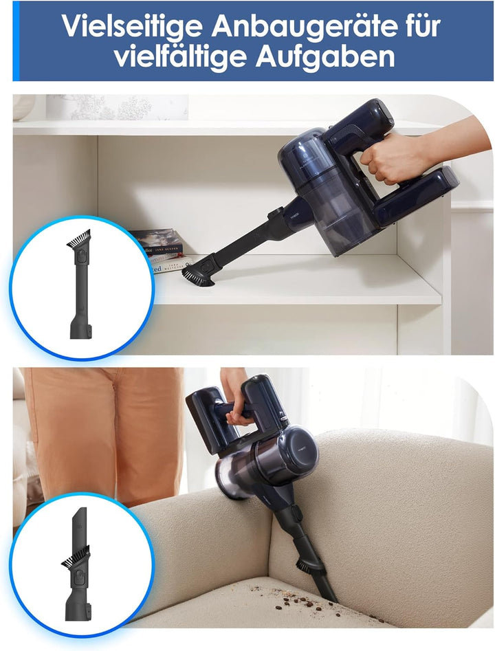 Tineco Pure ONE S50 Kabelloser Akku Staubsauger, 150AW Saugleistung, bis zu 95 Min. Laufzeit, ZeroTa