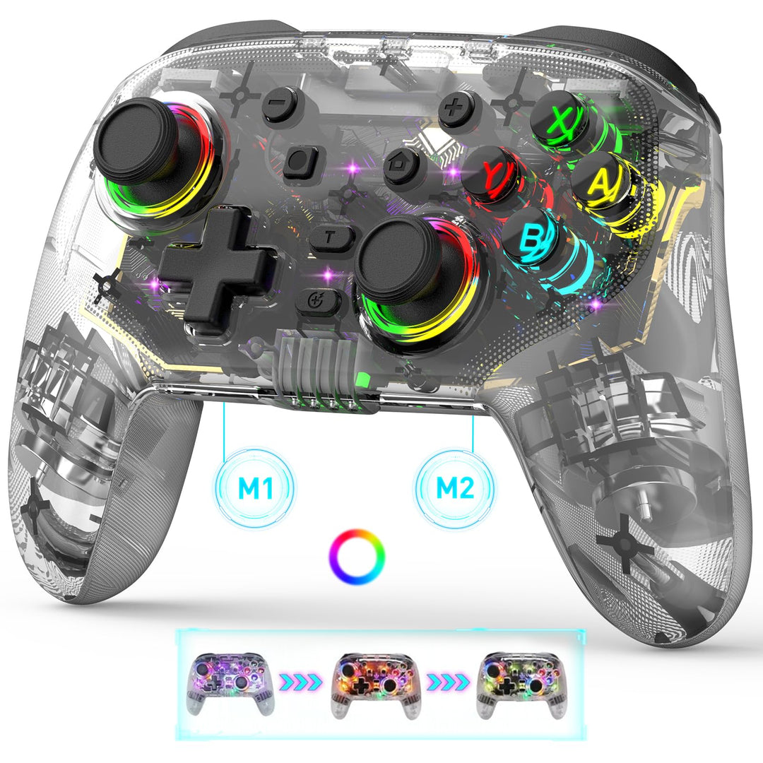 Joso Wireless Controller für PC/Switch/PS4/PS3, Smartphone Controller für iPhone/Android Unterstützt