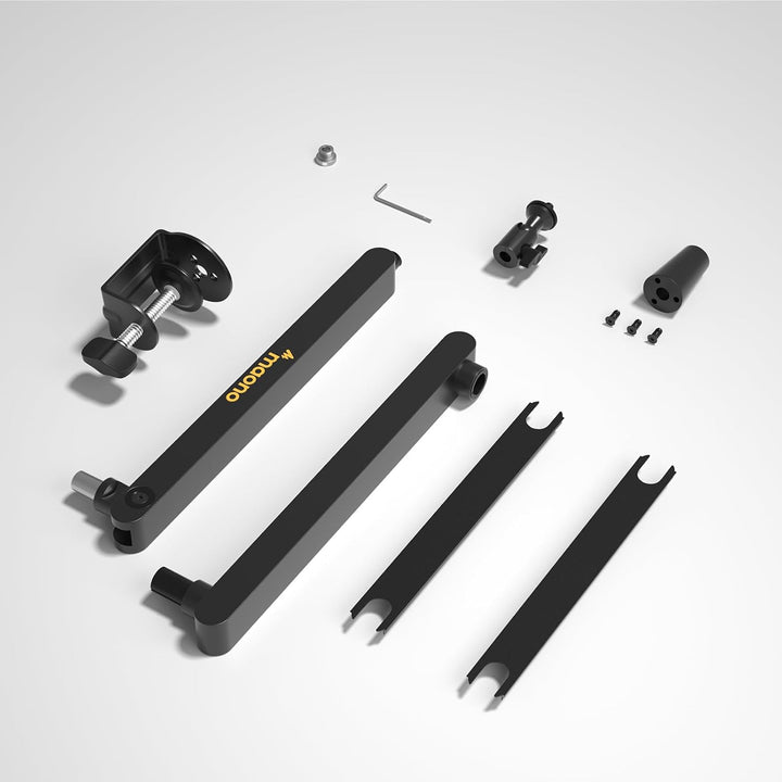 MAONO Mikrofon Arm – Low Profile Mic Arm mit Kabelkanälen für aufgeräumten Arbeitsplatz. Mit Tischkl