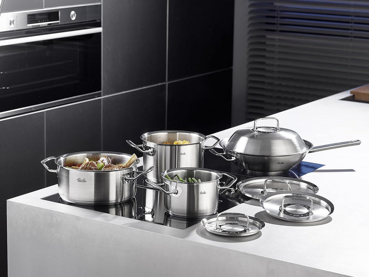Fissler Original-Profi Collection /Edelstahl Hochraum-Deckel rund (Ø 24 cm) für Töpfe, Pfannen und S