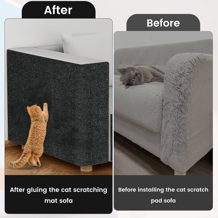 200cmX40cm Selbstklebend Kratzmatte für Katzen, Kratzschutz Sofa, DIY Kratzbretter, Kratzwand für Mö
