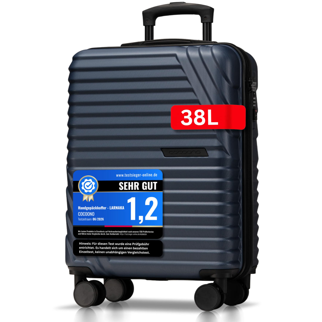 Cocoono Premium Handgepäck Koffer 55x40x20cm - passend für Ryanair, Lufthansa, Eurowings und co. I 3