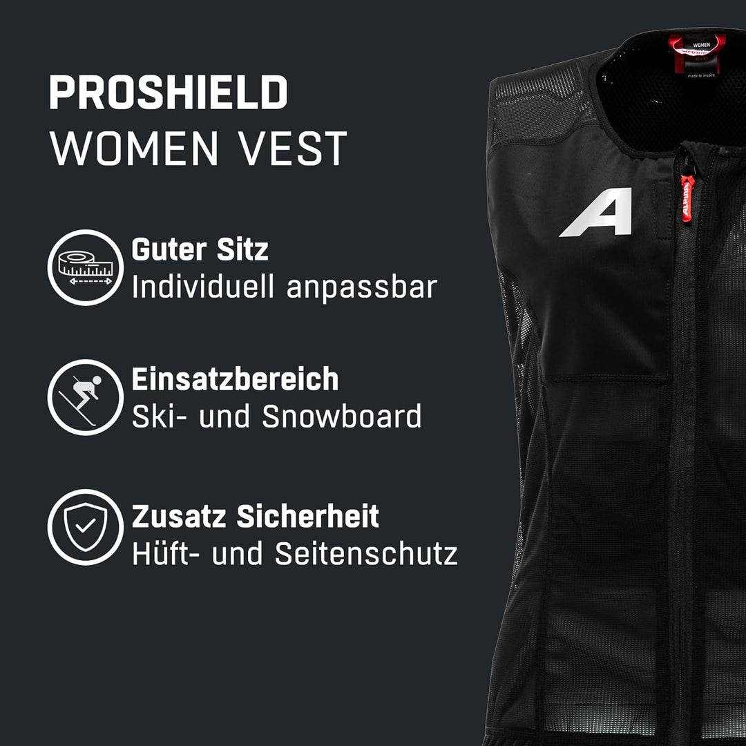 ALPINA PROSHIELD WOMEN VEST - Flexibler, Atmungsaktiver &amp; Individuell Einstellbarer Rückenprotektor
