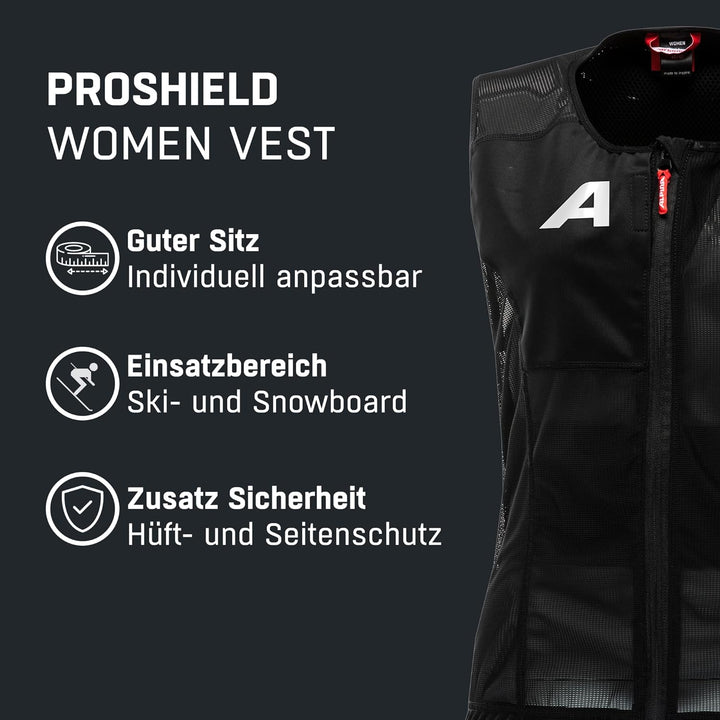 ALPINA PROSHIELD WOMEN VEST - Flexibler, Atmungsaktiver &amp; Individuell Einstellbarer Rückenprotektor