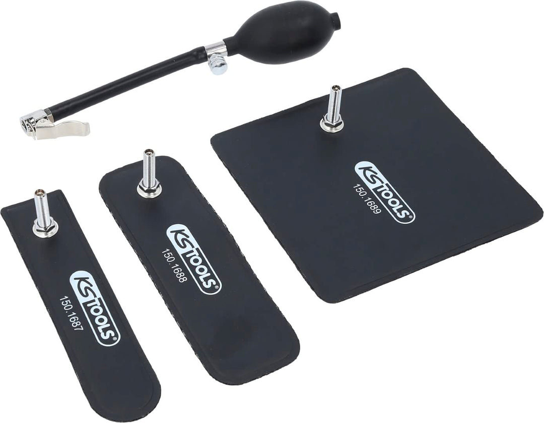 KS Tools 150.1685 Druckkissen-Satz mit Handpumpe, 4-tlg.