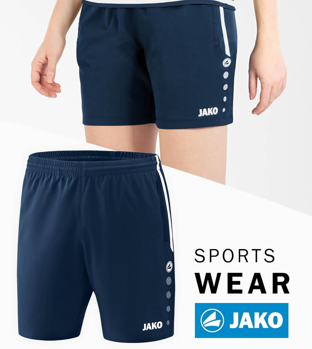 JAKO Sport Shorts Herren Competition 2.0 I Praktische Sporthose Herren kurz mit Elastischem Bund I M